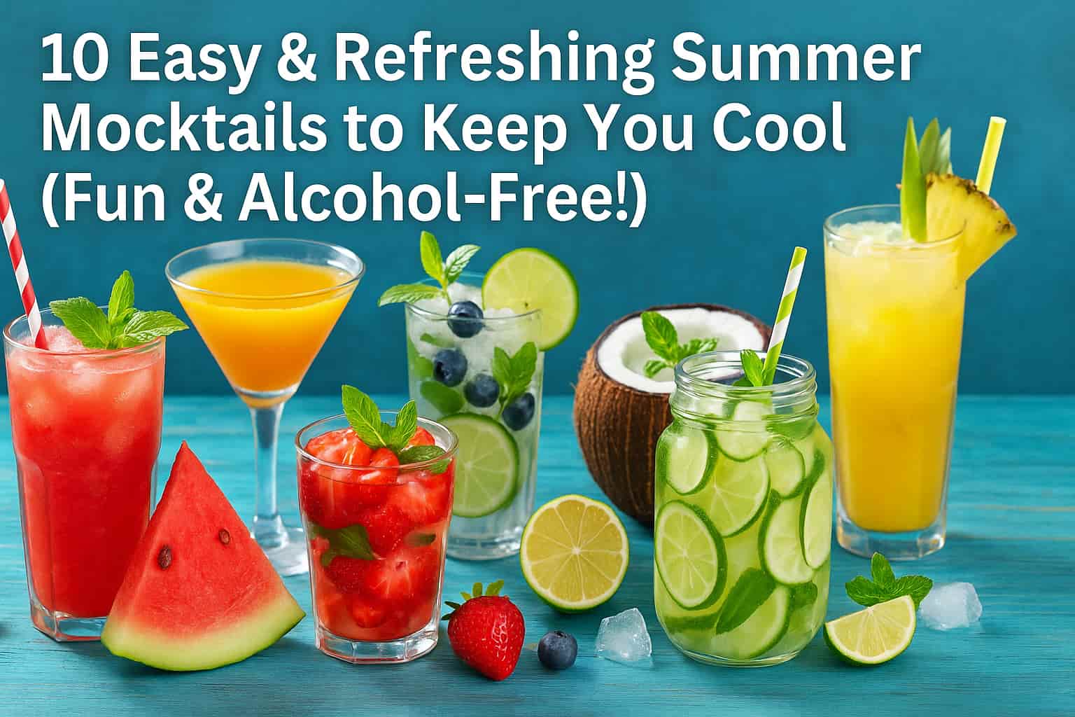 10 Easy & Refreshing Summer Mocktails to Keep You Cool (Alcohol-Free)